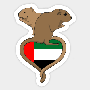 Gerbil United Arab Emirates UAE (dark) Sticker